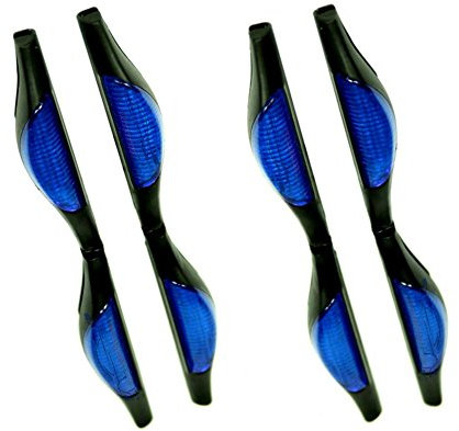 XtremeAuto® 4 x BLUE, Car Door Safety Reflectors/Protectors, FRONT and REAR, Driver + Passenger, (QUAD PACK). Paintwork Protector. CAR, VAN, 4X4 / compatible with JEEP VAN CAR etc.