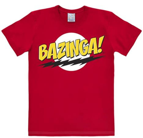 Logoshirt® Big Bang Theory Bazinga T-Shirt Damen & Herren | Offiziell lizenziertes Big Bang Theory Merch, kultiger Sheldon-Spruch Bazinga, 100% Baumwolle, hochwertiger Frontprint