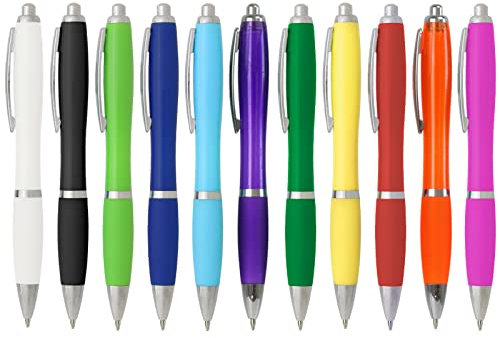 100 Stück Kugelschreiber Dynamic WEISS mit Druck Werbung Logo 1-farbig