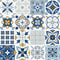 FoLIESEN Fliesenaufkleber für Bad, Küche, Badezimmer - Fliesen-Folie selbstklebend - Klebefliesen Patchwork No.8, .:15x15 cm / 16-tlg. Set