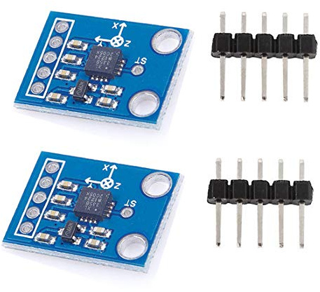 HiLetgo 2 Stück ADXL335 3-Achsen Winkelmesser Beschleunigungsmesser GY-61 Accelerometer Winkelsensor Übertragung Analog Sensor Ausgang 3-5 V für Arduino