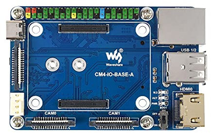Mini Basisplatine für Raspberry Pi Compute Module 4 Lite/EMMC Series Module, mit Standard CM4 Sockel und Farbcodiertem Raspberry Pi 40PIN GPIO-Header, Onboard Mehrere Anschlüsse