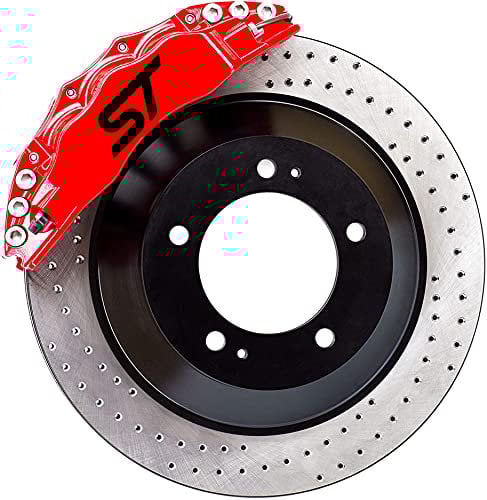 Generisch ST Bremssattel Aufkleber 4 Stück Tuning Sticker für Ford Focus Kuga RS 4 Stück (Schwarz)