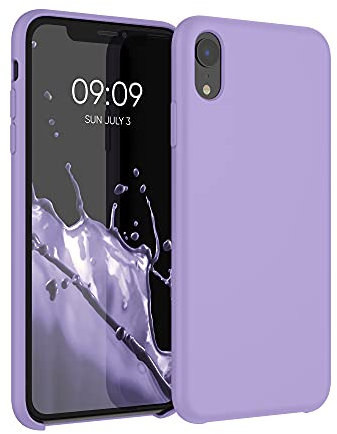 kwmobile Cover per Apple iPhone XR Custodia - Back Case per Smartphone in Silicone TPU - Protezione Gommata - lavanda lilla