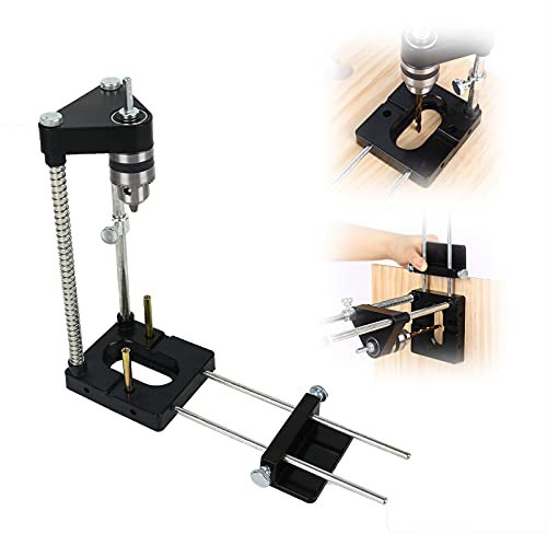 Woodworking Drilling Locator Template Guide,The Best Woodworking Adjustable Punch Locator Drill in 2021,Locator Tool Kit Mini Bench Drill Press Machine with High Speed (Black)