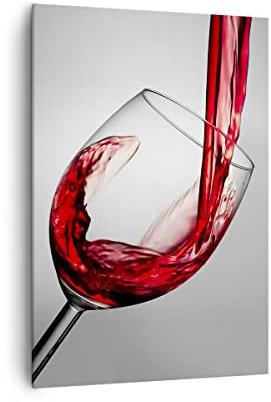 Moderne Impression sur Toile 70x100cm Image Tableau Decoration Murale Boisson verre vin Grand Tableaux Decoratifs Muraux Chambre Cuisine Vertical Deco Cadre Salon Art Wall Decor Design PA70x100-2258