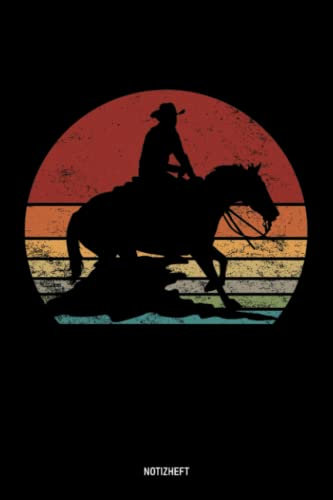 Westernreiten Notizheft: Westernreiten Geschenk, Schreibheft Westernreiter, Westernreiten Buch Notizen, ca. DIN A5, 120 Seiten gepunktet
