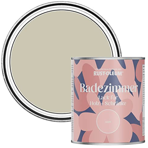 Rust-Oleum Grey Moisture Resistant Bathroom Wood and Cabinet Paint in Matt Finish - HALF LIGHT 750ML