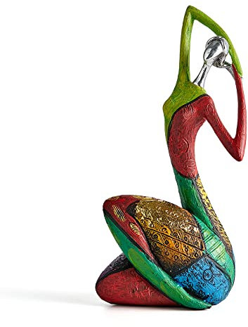 Octdays Kunst-Yoga-Skulptur-Figuren, abstrakte Frauenstatue für Heimdekoration, Bunte Dekorationen für Wohnzimmer, Regal, Büro, Schrank, Akzente - B