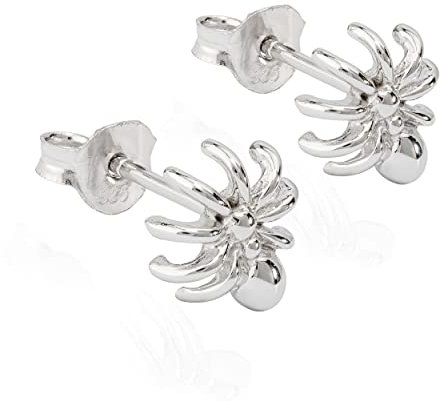 NKlaus Paar kleine Ohrstecker Spinne 925 Silber anlaufgeschützt 9x8mm Motiv Ohrringe 9899
