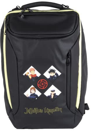 Konix Jujutsu Kaisen Schutz- und Transport-Schulterrucksack für 17 Gaming-Laptop - Volumen 27 l - Schwarz