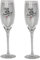 Widdle Gifts Ltd Set of 2 Champagne Flutes Happy 40th Anniversary Heart Detail