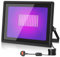 Viugreum 100w Led UV Light Black Floodlight UV Party Flood Lighting IP66 Waterproof Blacklight with 1.5m Power Plug and Switch Purple Outdoor Ultraviolet Lamp for Halloween Bar Decorations Stage