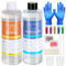 DYESMEE Epoxidharz Set – 500 ml Glasklar Epoxidharz Set Anfänger für Kunsthandwerk, Kunst, Schmuckherstellung, Flusstische – Harz Gießen Set mit Messbechern, Stäbchen, Tropfer und Handschuhen