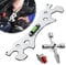 2 Piezas Llave de Baño Multifuncional Llave Cruzada Universal Herramienta Llave Ducha Llaves de Cabeza Ducha ángulo Curvo Para Tornillos Hexagonales 8mm, 10mm, 12mm, 14mm, 17mm, 23mm, 30mm