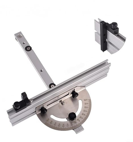 Règle d'angle de scie à table, jauge d'onglet de scie à table, jauge d'onglet d'angle réglable pour le travail du bois, jauge à onglet avec butée de piste, D