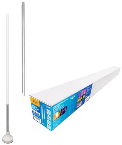 ULIGHT Smart LED Stehlampe, 3.2 Fuß Leuchtstoffröhre Farbe RGB Vollfarbe, WiFi Standleuchte, 180 ° 360 ° mit Lampenschirm, Musik-und DIY-Modus, Alexa Voice Control, Google Assistant