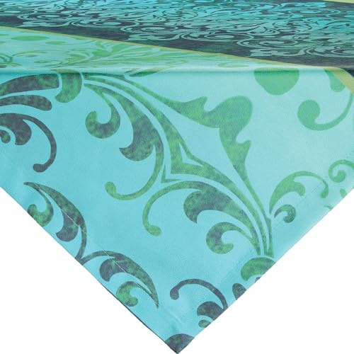 Erwin Müller Mitteldecke Paisley fleckabweisend blau Größe 80x80 cm