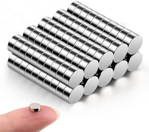 KOBOKO 80 Stücke Neodym Magnete, 5×2mm Mini Stark, für Whiteboard, Pinnwand, Magnettafel Bänder und Vieles Mehr