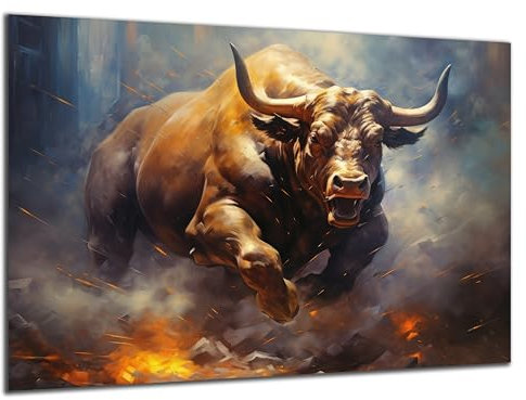 DARO Design - Wand-Bild 6mm HDF 40x30 cm Stier - Wand-Deko Bilder Wohnzimmer