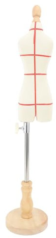 Weibliche Schneiderpuppe, Mini-Größe, Weiblicher Nähmannequin-Torso, Höhenverstellbare Puppenkleid-Form, Puppenkörperpuppe, Schneiderpuppe mit Sockelständer für Schneiderinnen