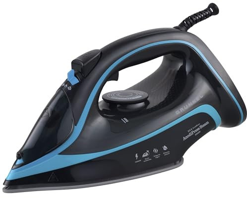 Grunkel - Plancha de Vapor - Control de Caudal de Vapor, Función Antical y Antigoteo. Golpe de Vapor de 1g y 30g/min de Vapor Continuo. Capacidad de Depósito de 300-370ml (Potencia: ANODICED 3200W)