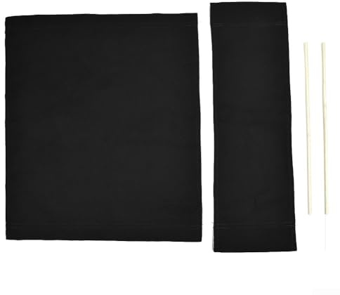 Ersatzbezug für Regiestühle, für den Außenbereich, Garten, , mehrere Farben, 47 x 38 cm, 16 x 52 cm (schwarz)