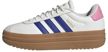 adidas VL Court Bold Shoes, Sneakers Donna, Bianco Nucleo Semi Lucido Blu Bliss Rosa, 44 EU