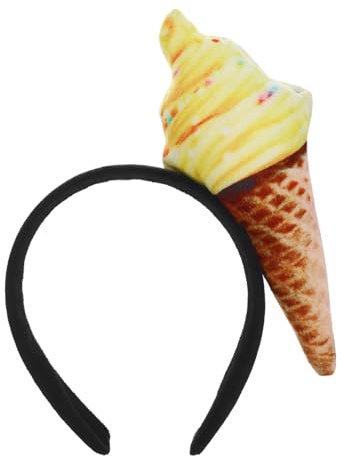 Healeved Eiscreme-stirnband Eistüte-form Kopfbedeckung Haarschmuck Für Erwachsene Waschen Des Gesichts Schminken Frisieren Weichem Angenehm Zu Tragen Feste Befestigung