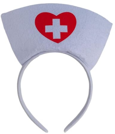 GMBYLBY Serre-tête délicat pour Halloween avec chapeau d'infirmière - Décoration de fête pour filles et femmes - Accessoires photo