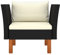 Wenjingqi 315764 Gartensofa aus Polyrattan und Massivholz, Eukalyptus, Schwarz