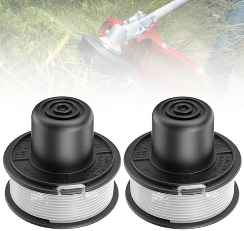 Antesen Lot de 2 bobines de fil et bobine de rechange pour débroussailleuse Black & Decker pour modèles GL250/GL310/GL360