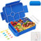 Obcarn Bento Lunch Box 1350ml, Lunchbox 7 Compartiments, Boîtes Bento Micro-ondes et Lave-vaisselle Lunch Box Adulte Boite Lunch Enfant Convient pour l'école, le bureau, le pique-nique(Bleu)