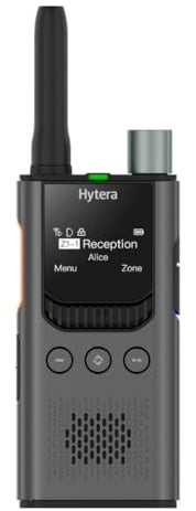 Hytera S1 Pro Grigio Walkie Talkie UHF Professionale DMR e Analogico 3W Display OLED Bluetooth Cancellazione Rumore AI per Hotel e Business