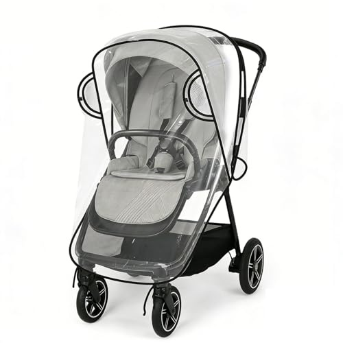Universal Regenschutz für Kinderwagen, Buggy Regenschutz Gute Luftzirkulation, Schadsto für Winddicht, Wasserdicht, Schützen vor Sonne, Staub, Schnee
