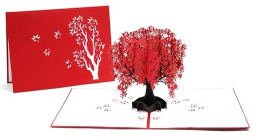 Carta Pop-Up in Acero Giapponese, Biglietto Regalo 3D per Un Compleanno, Biglietti Pop-Up 3D (A)