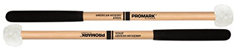 Promark ATH2S Hickory-Stiel Tenor-Schlägel mit „Puff cover“ auf Filzkopf