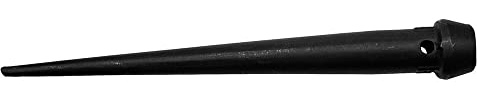 Klein Tools 3256TT Broad-Head Bull Pin, Made in USA, Forged, Heat-Treaded Steel With Black Finish and Tether Hole, 1-1/16-Inch