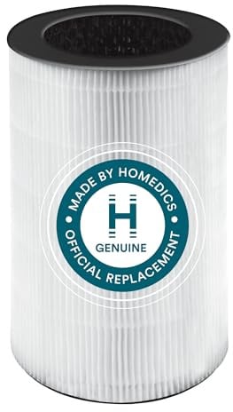 HoMedics Filter, White, 7 x 7 x 11.6 | Works with Homedics AP-T30 and AP-T30WT Air Purifiers, Captures Microscopic Airborne Particles