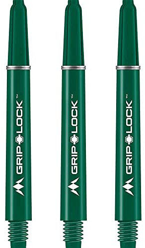 Mission Darts S1083 GripLock Durable Nylon Shafts | Tweenie Dart Stems | Green