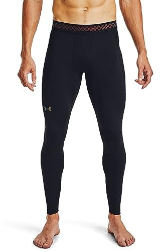Under Armour Herren Legging Rush HeatGear 2.0 Leggings, Black//Reflective (001), L, 1356625-001