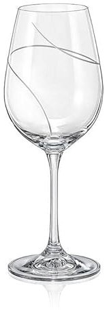 Bohemia Weingläser Weinglas Kristallglas Sektgläser Sektglas Wassergläser Whiskygläser Kristallglas Model Viola UP 2er Set matt schliff (Weingläser 350 ml)