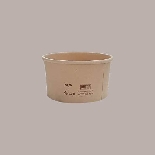 Pots à glace en papier kraft Lucgel, 230 cc, 180 pièces, marron, avec motifs de cire à cacheter