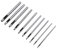 10 Stück Hohle Loch Punch, Stanz Lederwerkzeuge Stahlgürtel Loch Größer Set Rundbohren Handwerk Hohlstanz für DIY Leder Handmade Tool Kit