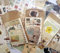 Set von 3-Aufkleber-Set und Vintage Scrapbooking Papier, 90 PCS Retro Aufkleber und Dekoratives Papier vollständig für Scrapbook Zubehör, Bullet Journaling, Fotoalbum, Notizbuch, Tagebuch, Briefe.