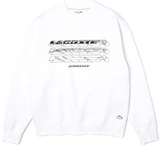 Lacoste Sweatshirt Loose Fit Homme , Blanc, L