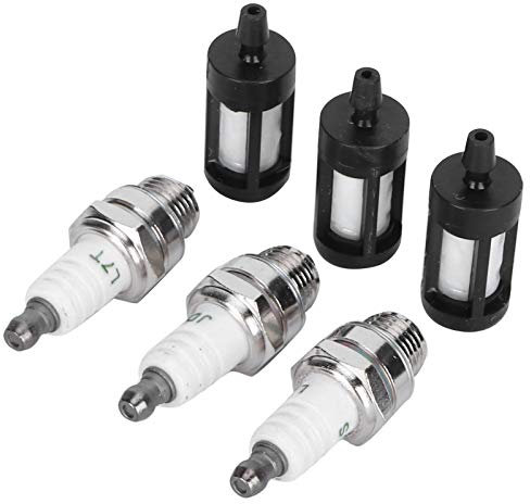 Dioche Ms170 Kettensäge Luftfilter und Zündkerze Zündkerze für Ms 170 Kettensäge ABS + Eisen Luftfilter Kraftstofffilter Zündkerzenset Passend für Ms180 Ms170 018 017