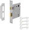Upgraded Mortise Lock Replacement Parts, Vintage Old Style Indoor Mortise Lock Assembly Kit with Antique Skeleton Keys and Reversible Latch Bolt, Mortise Lock Set Interior Door Satin Nickel