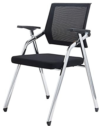 Chaise gigogne avec Bras de Tablette à Dossier en Maille, Chaise Pliante avec Bras de Tablette, Chaise Mobile avec Bras de Tablette, chaises empilables de réception pour Bureau, école, églis