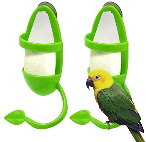 Sepiaschale Halterung mit Ständer Vogelkäfig Zubehör Halter Vogelfuttersäule Futterbehälter Vogelfutterspielzeug zum Aufhängen Vogel Lebensmittel Halter Tintenfischknochen Gemüse (2)